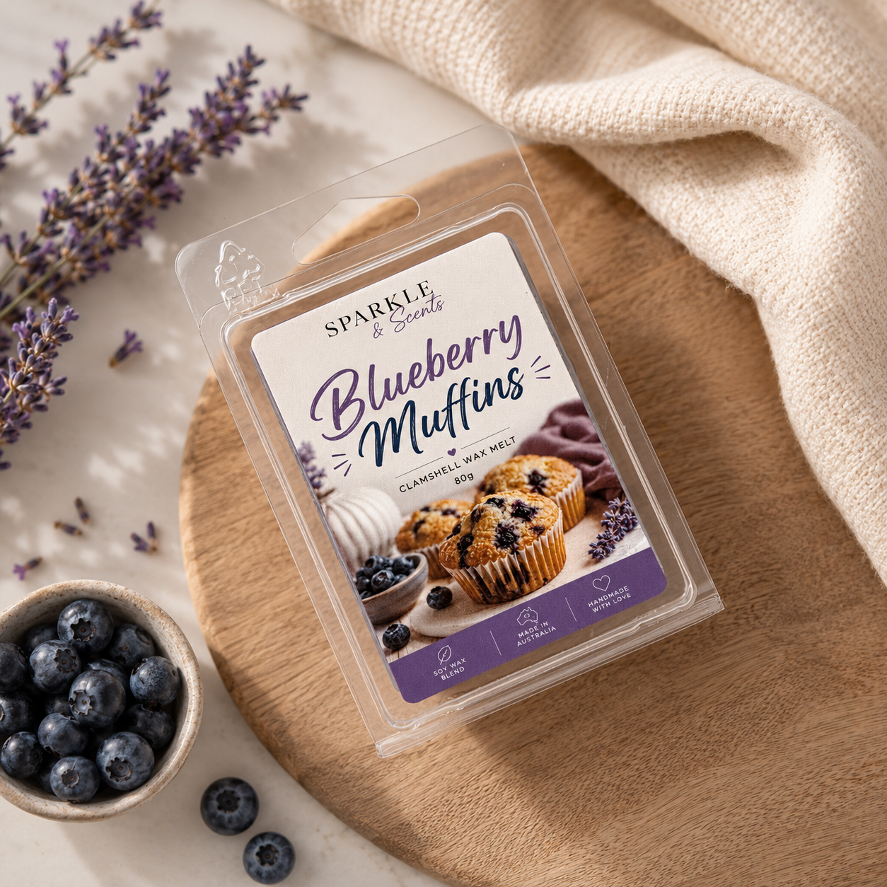 Blueberry Muffins Clam Shell Wax Melt