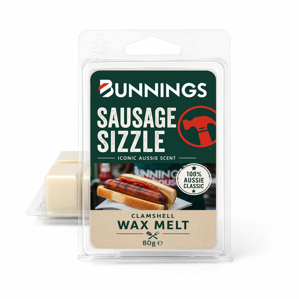Bunnings Sausage Sizzle Clamshell Soy Wax Melt