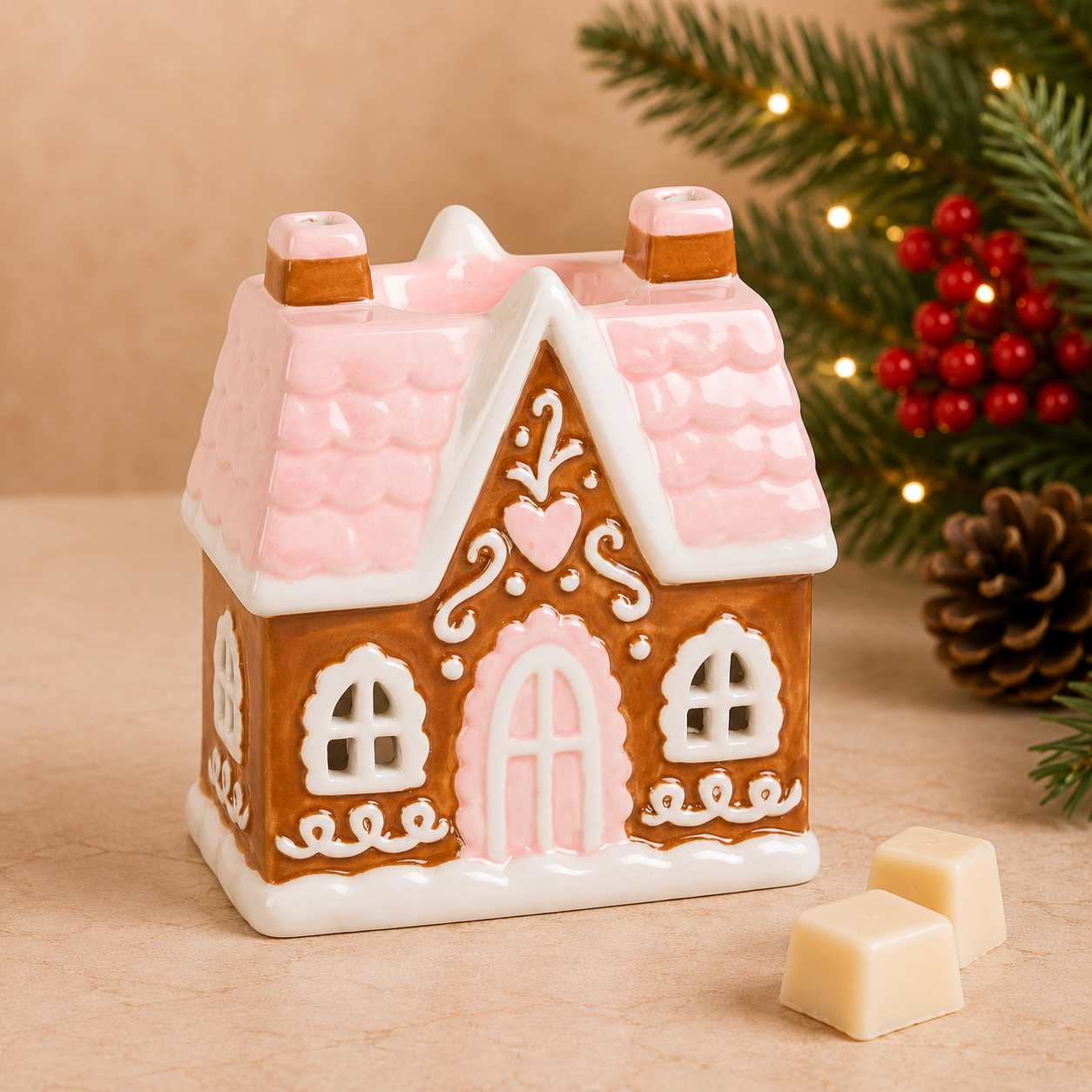 Sugarplum Gingerbread House Tealight Wax Melt Warmer