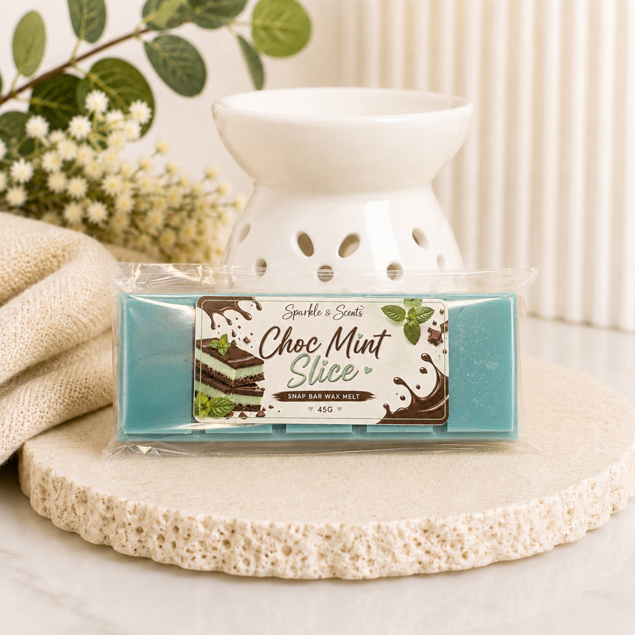 Choc Mint Slice Snap Bar Wax Melts