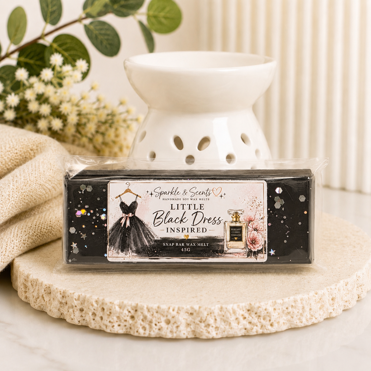 Little Black Dress Type Snap Bar Wax Melts – Sparkle & Scents