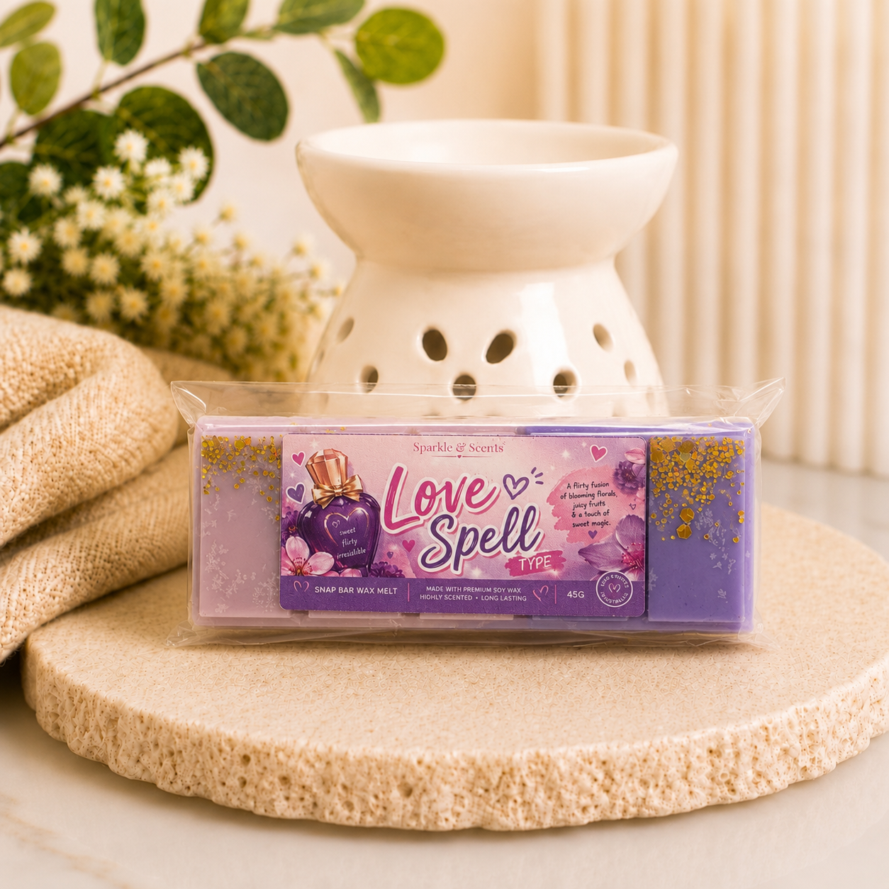 Love Spell Type Snap Bar Wax Melt