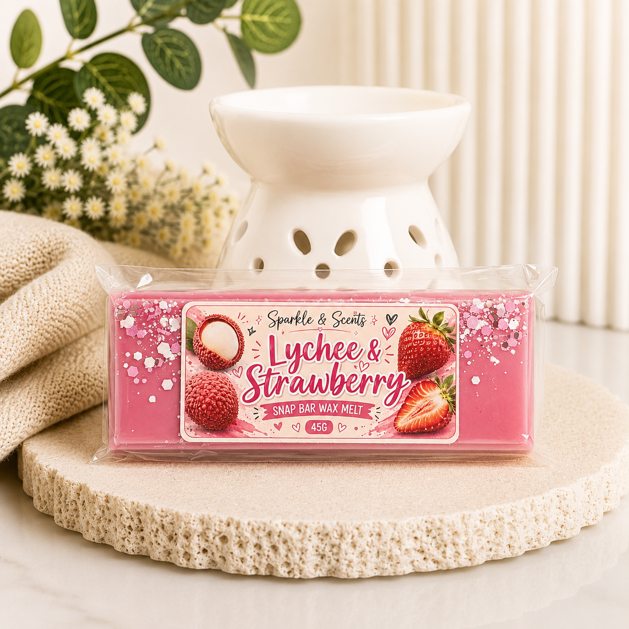 Lychee & Strawberries Snap Bar Wax Melt