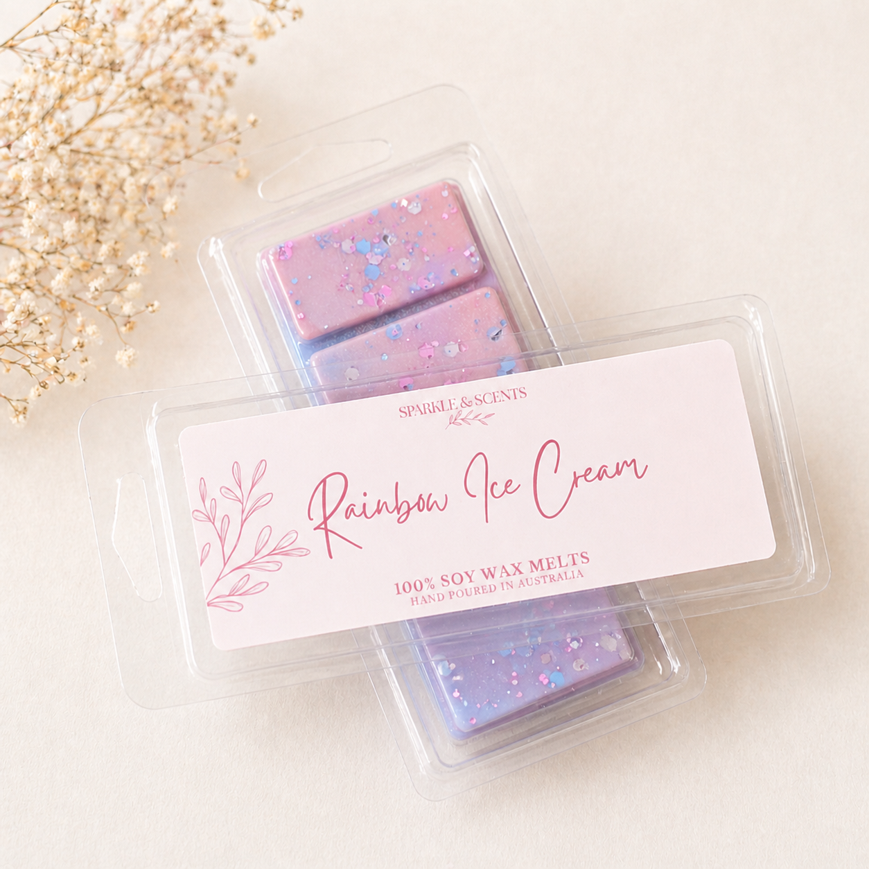 Rainbow Ice Cream Clam Shell Snap Bar