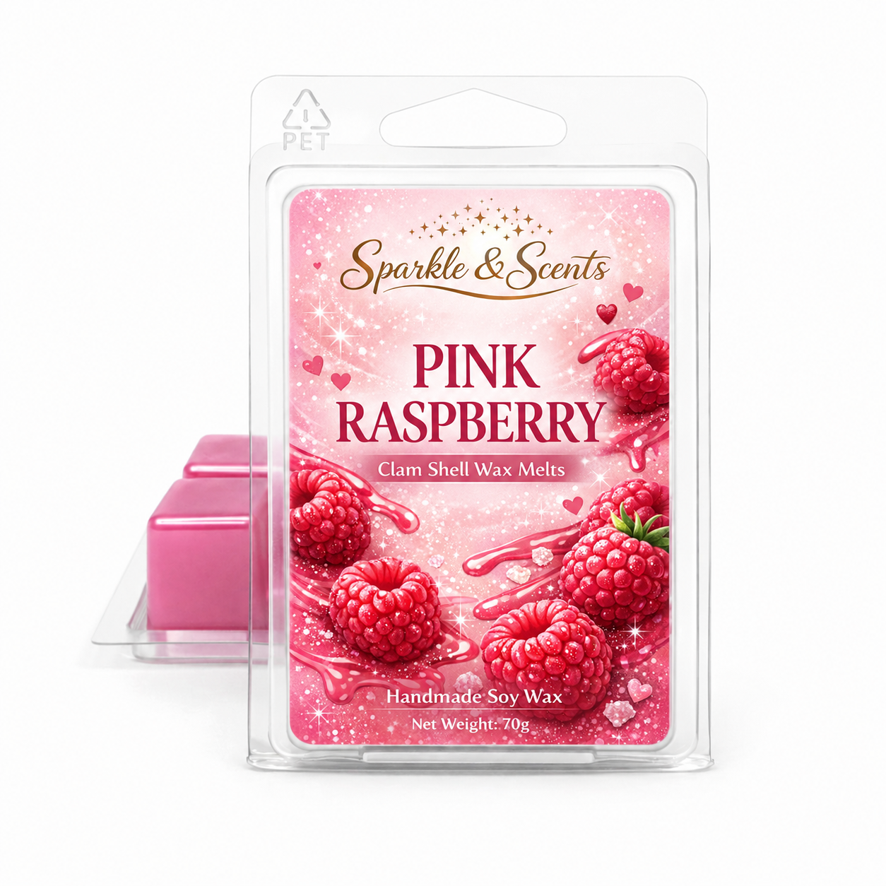 Pink Raspberry Clamshell Soy Wax Melt