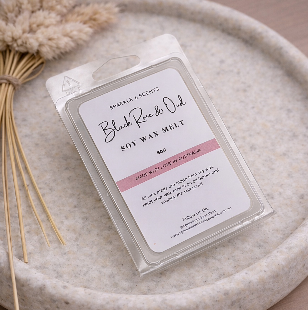 Black Rose & Oud Clamshell Soy Wax Melt