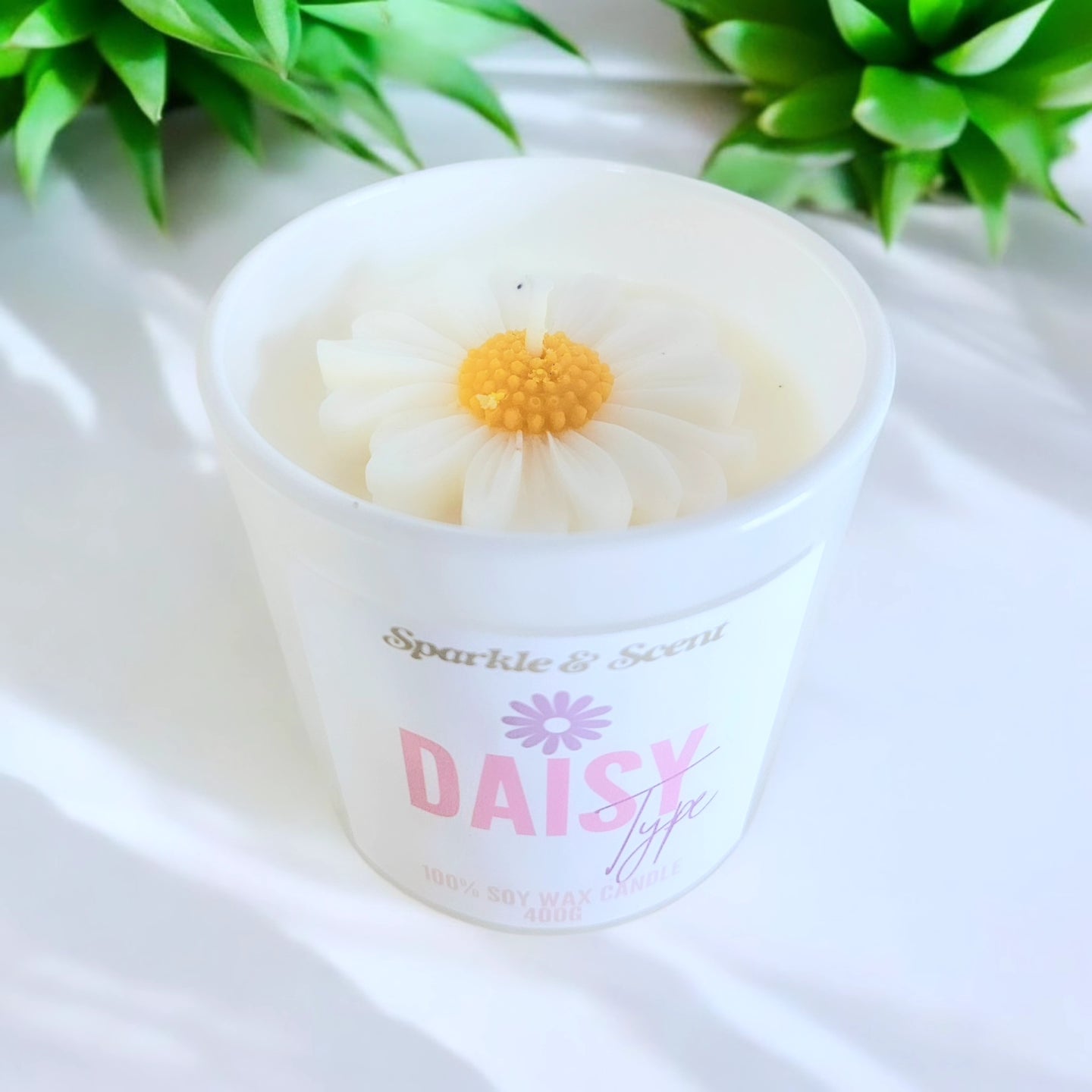 Daisy Type Soy Candle