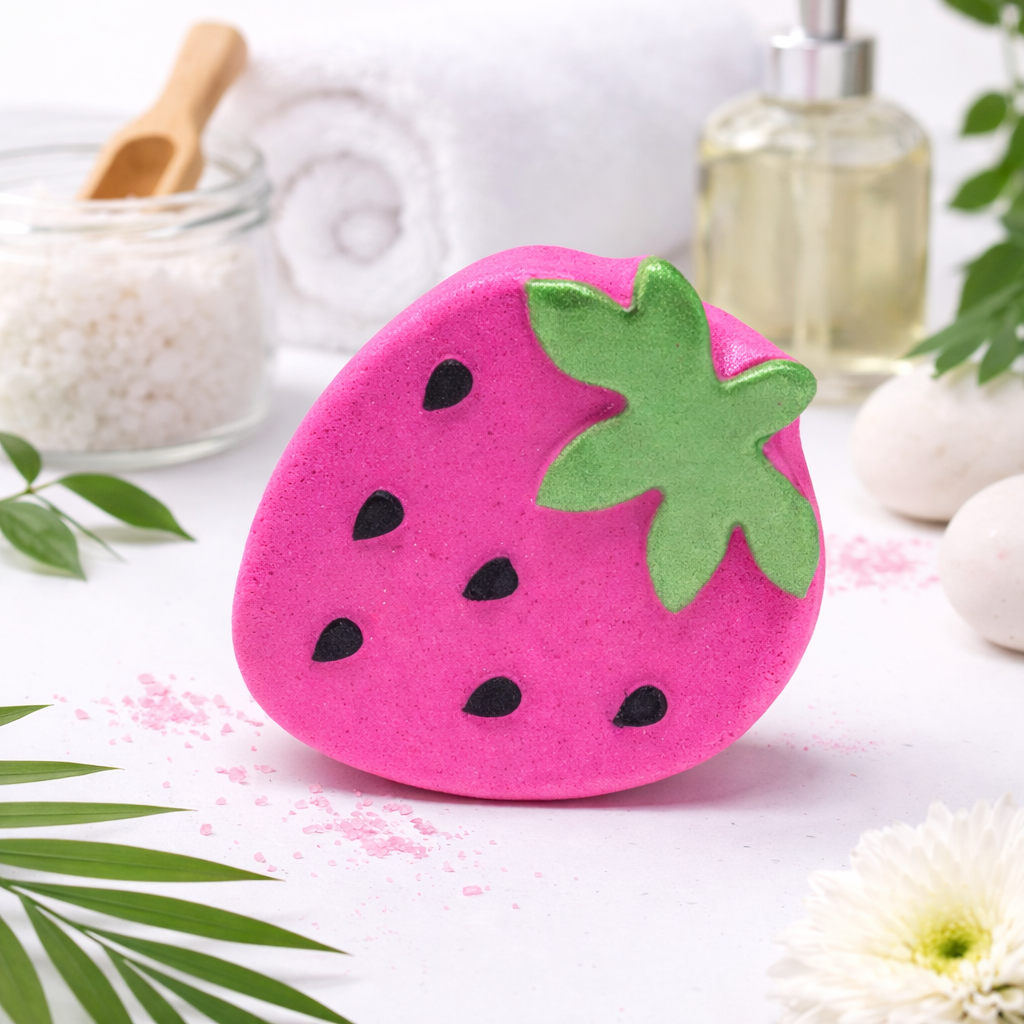 Lychee Guava Sorbet Strawberry Bath Bomb