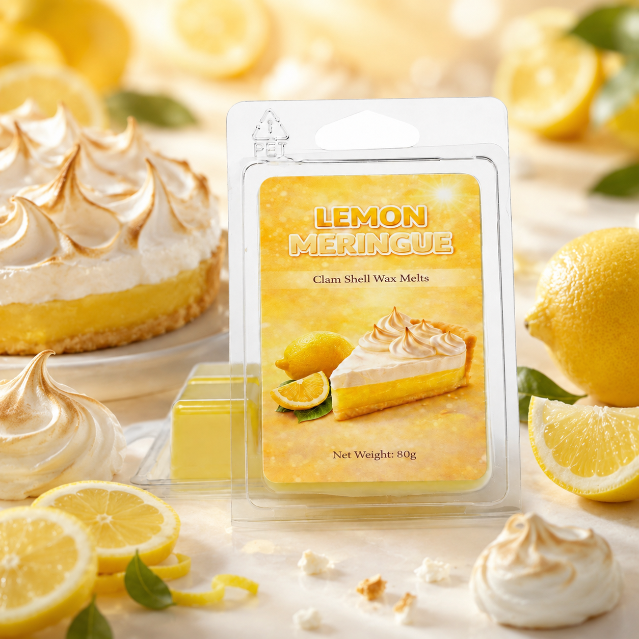 Lemon Meringue Clam shell Soy Wax Melt