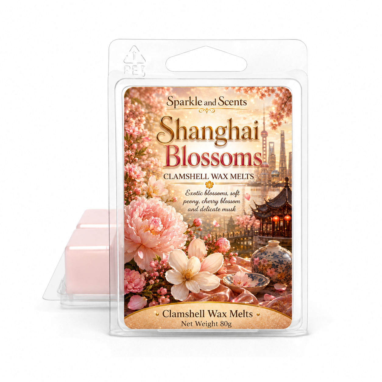 Shanghai Blossoms Clamshell Soy Wax Melt