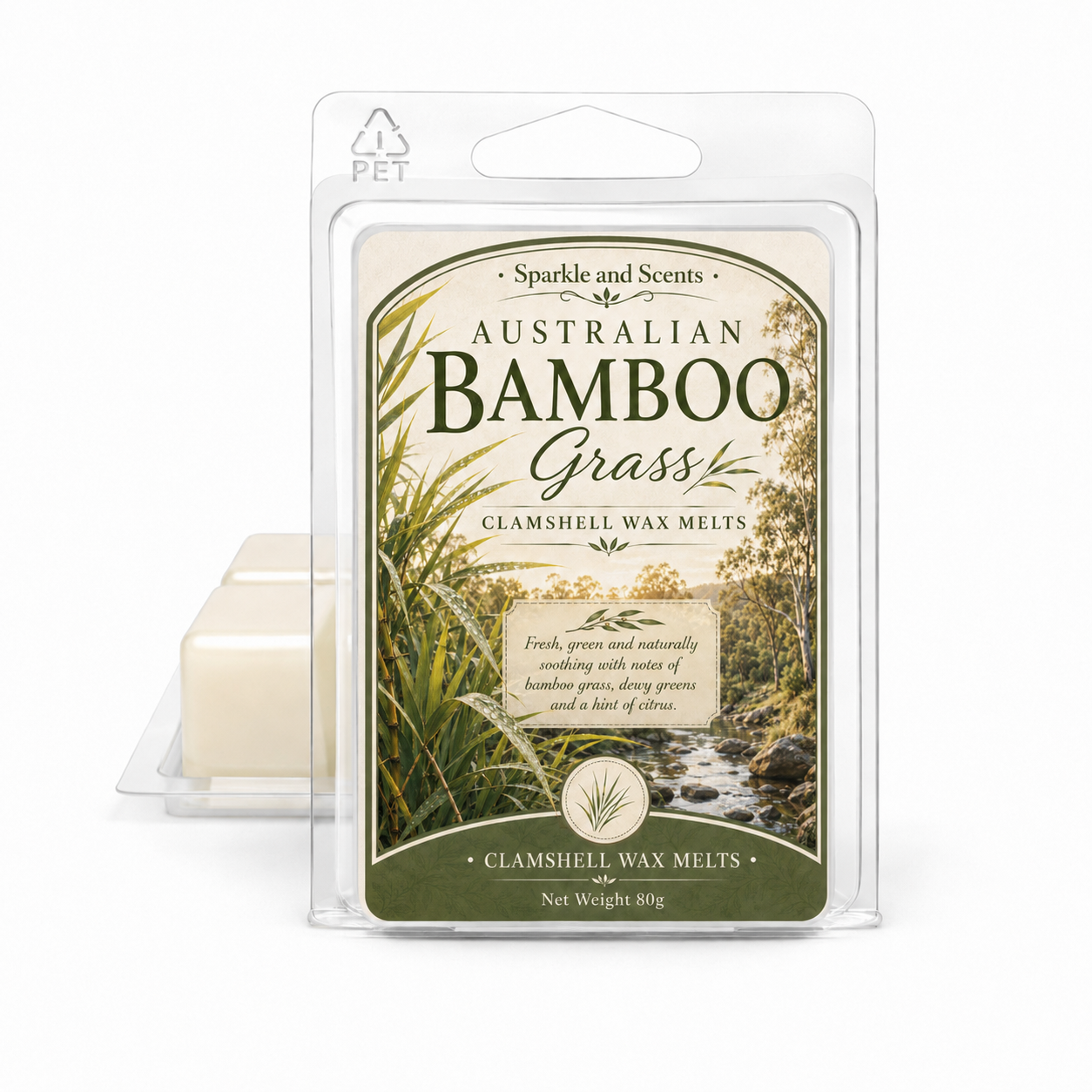 Australian Bamboo Grass Clamshell Soy Wax Melt