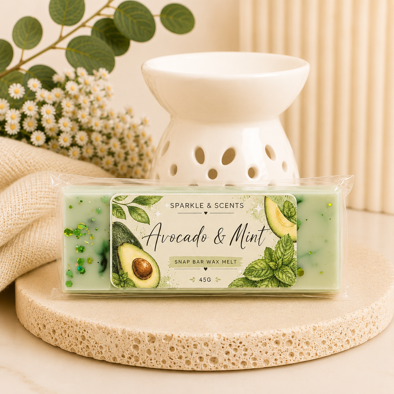 Avocado & Mint Snap Bar Wax Melt