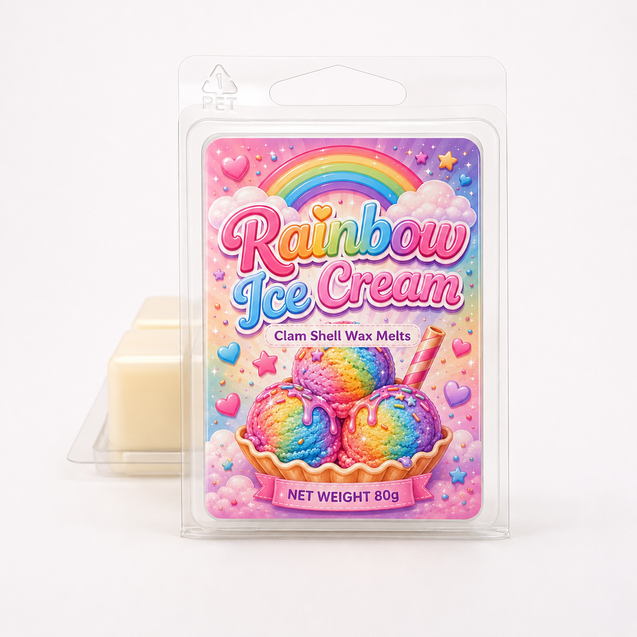 Rainbow Ice Cream Clamshell Soy Wax Melt