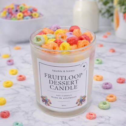 Fruit Loop Dessert Candle