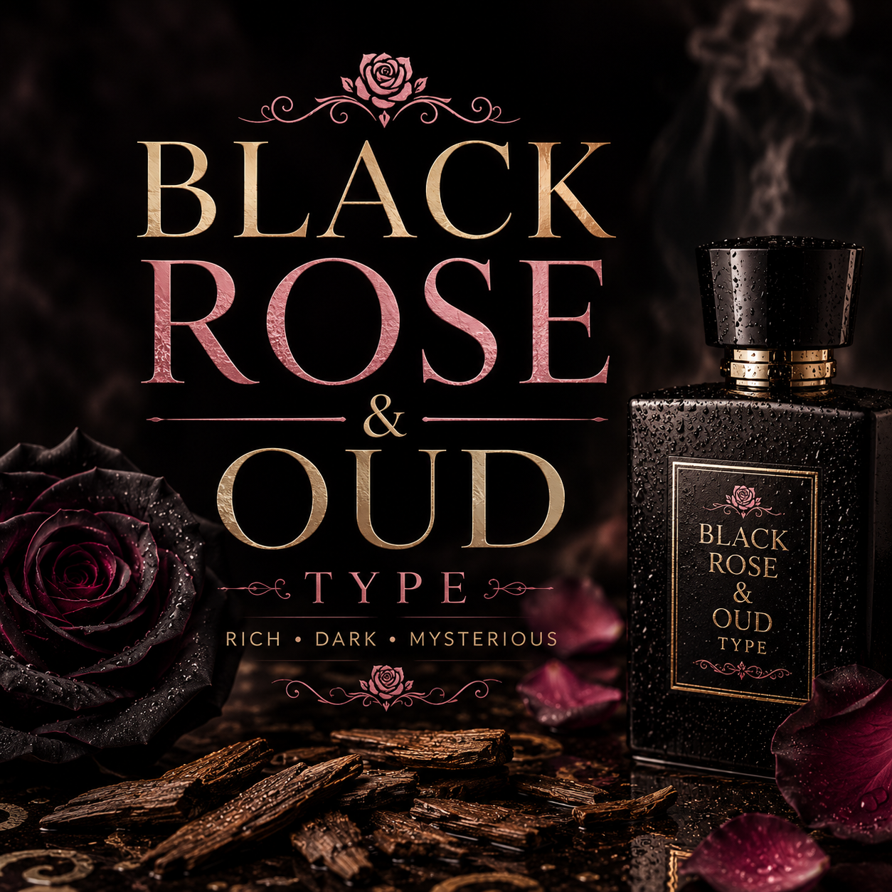 Black Rose & Oud Type Clam Shell Wax Melt