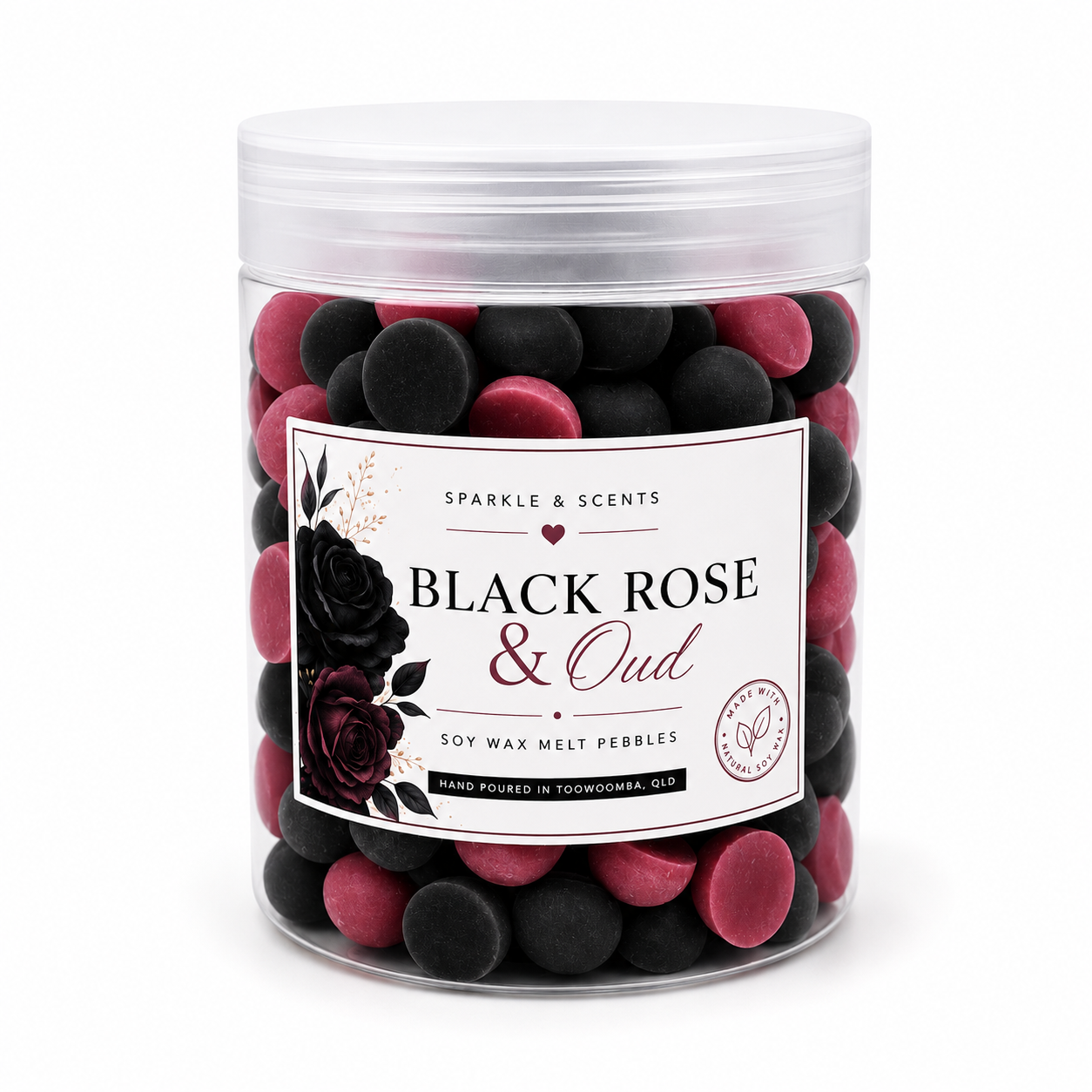 Black Rose & Oud Wax Melt Pebbles