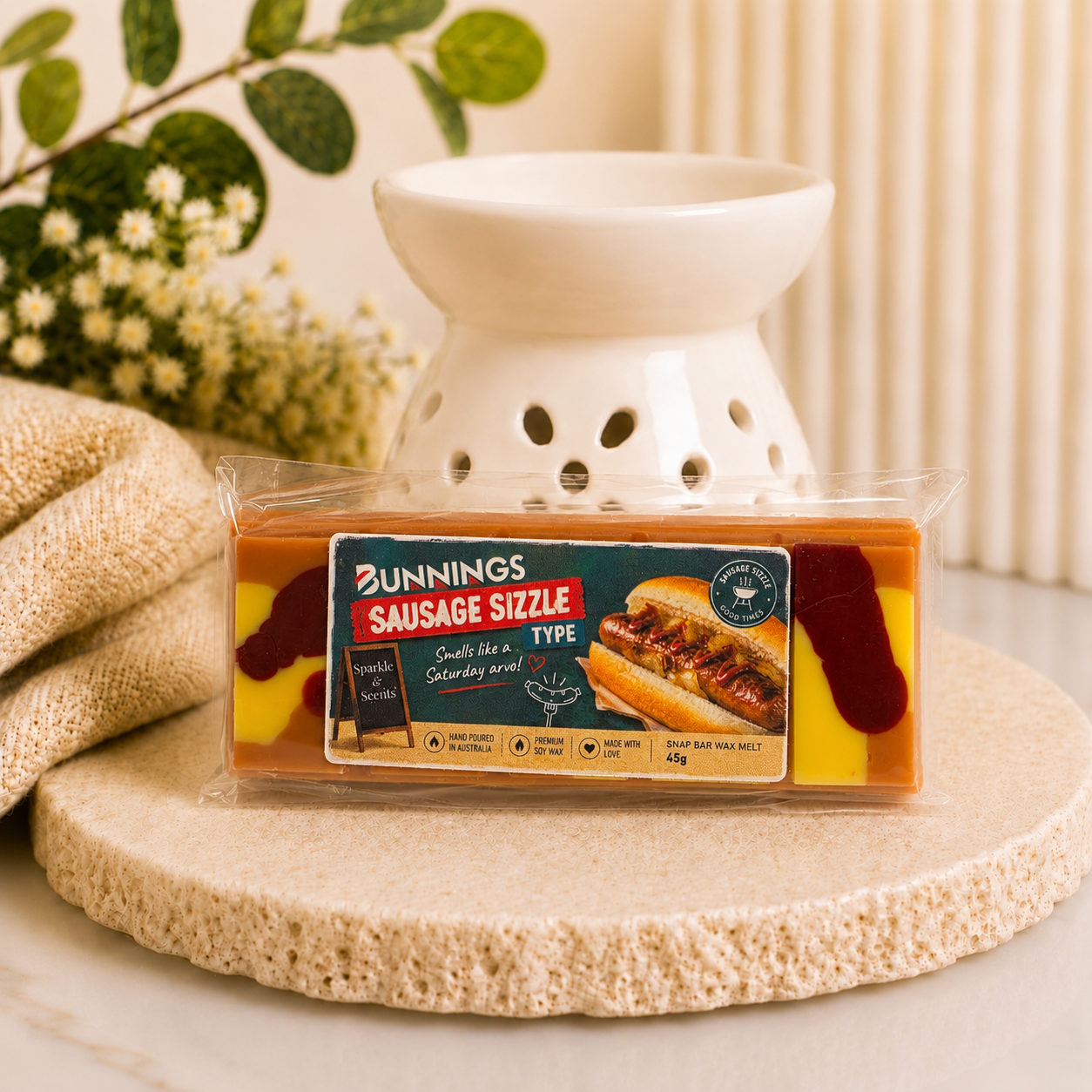 Bunnings Sausage Sizzle Snap Bar Wax Melt