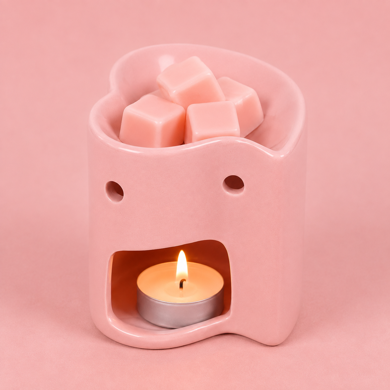 Pink Heart Tealight Wax Melt Warmer