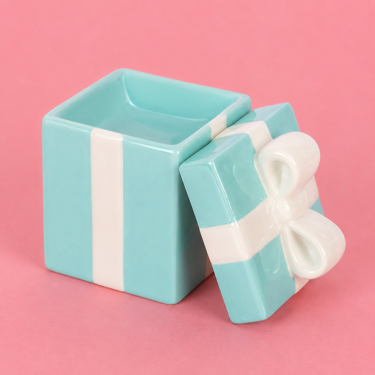 Blue Christmas Present Tealight Wax Melt Warmer