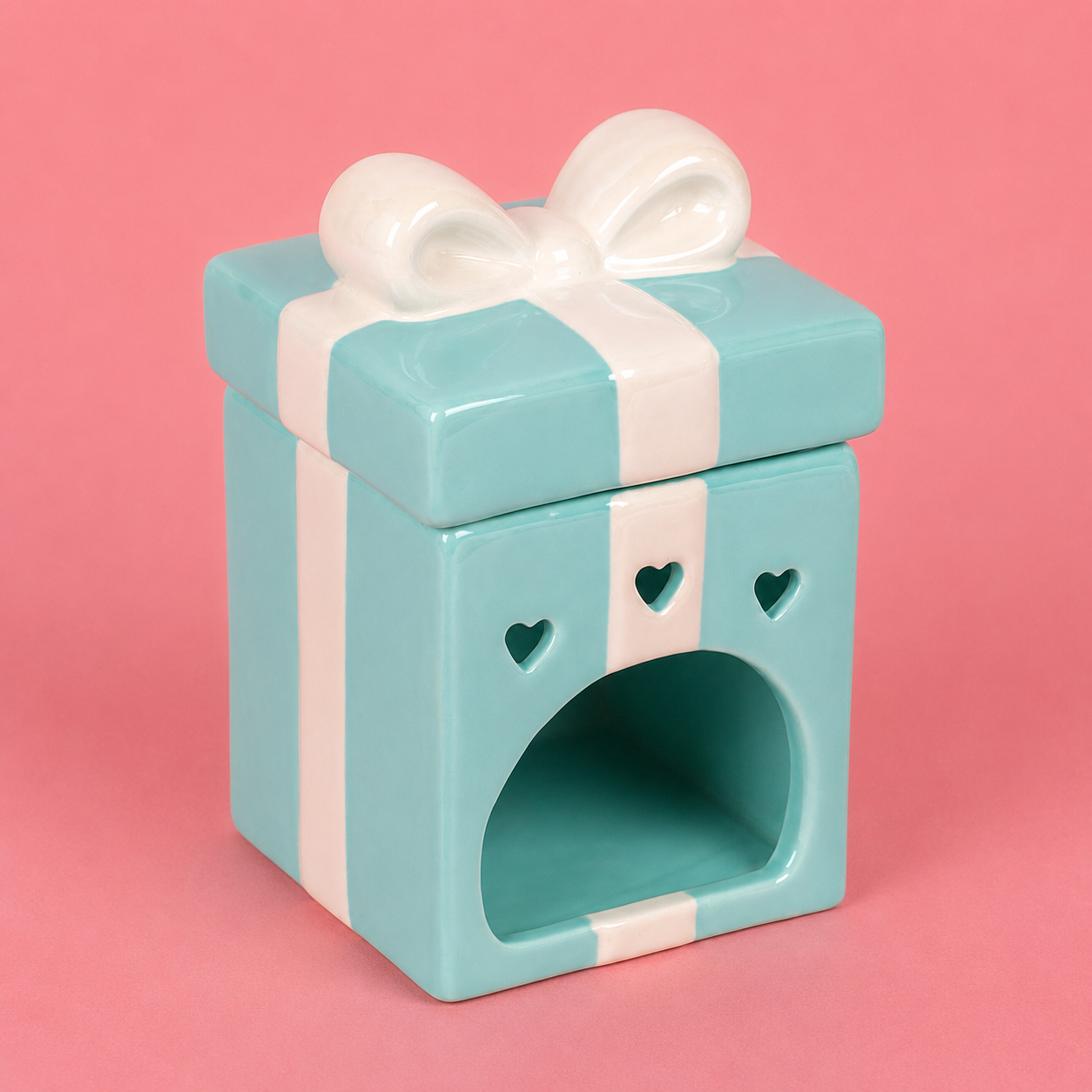 Blue Christmas Present Tealight Wax Melt Warmer