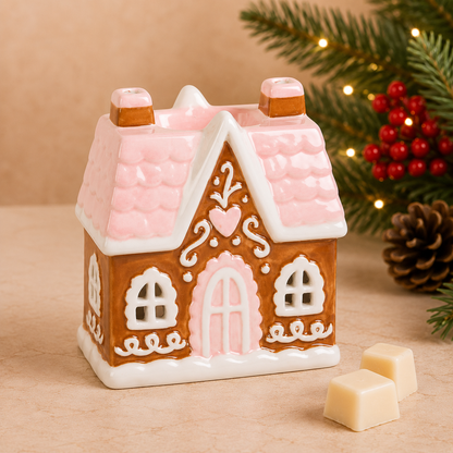 Sugarplum Gingerbread House Tealight Wax Melt Warmer
