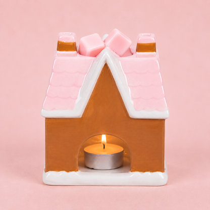 Sugarplum Gingerbread House Tealight Wax Melt Warmer