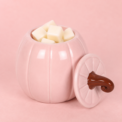 Pink Curly Pumpkin Tealight Wax Melt Warmer