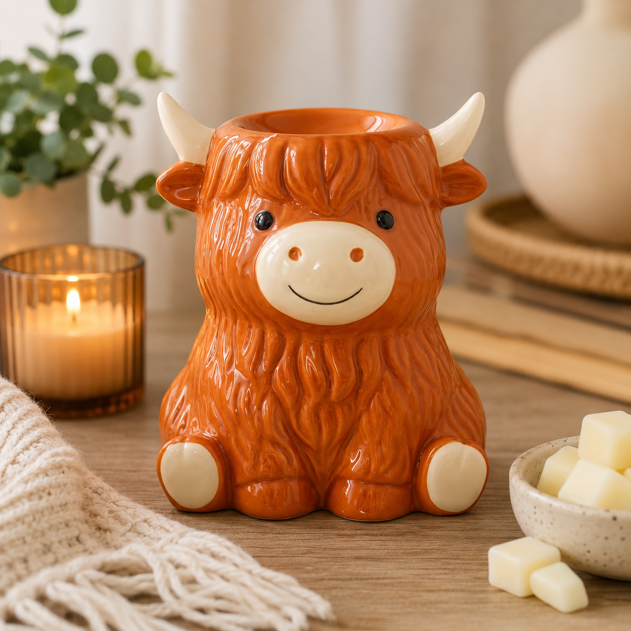 Highland Cow Tealight Wax Melt Warmer