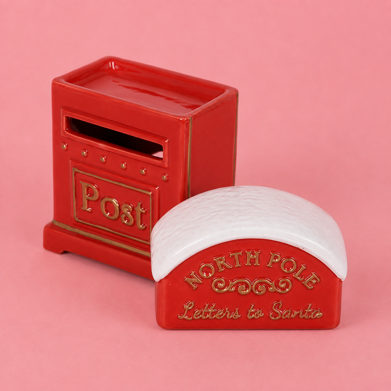 Letters to Santa Christmas Post Box Tealight Wax Melt Warmer