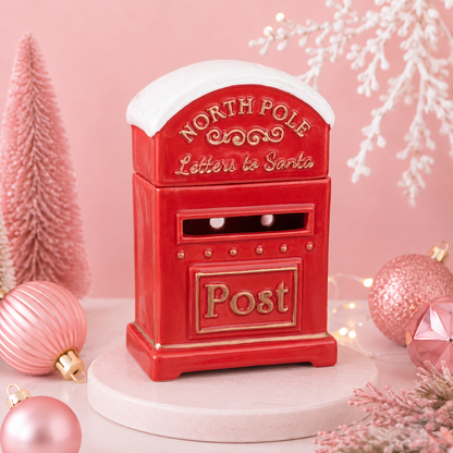 Letters to Santa Christmas Post Box Tealight Wax Melt Warmer