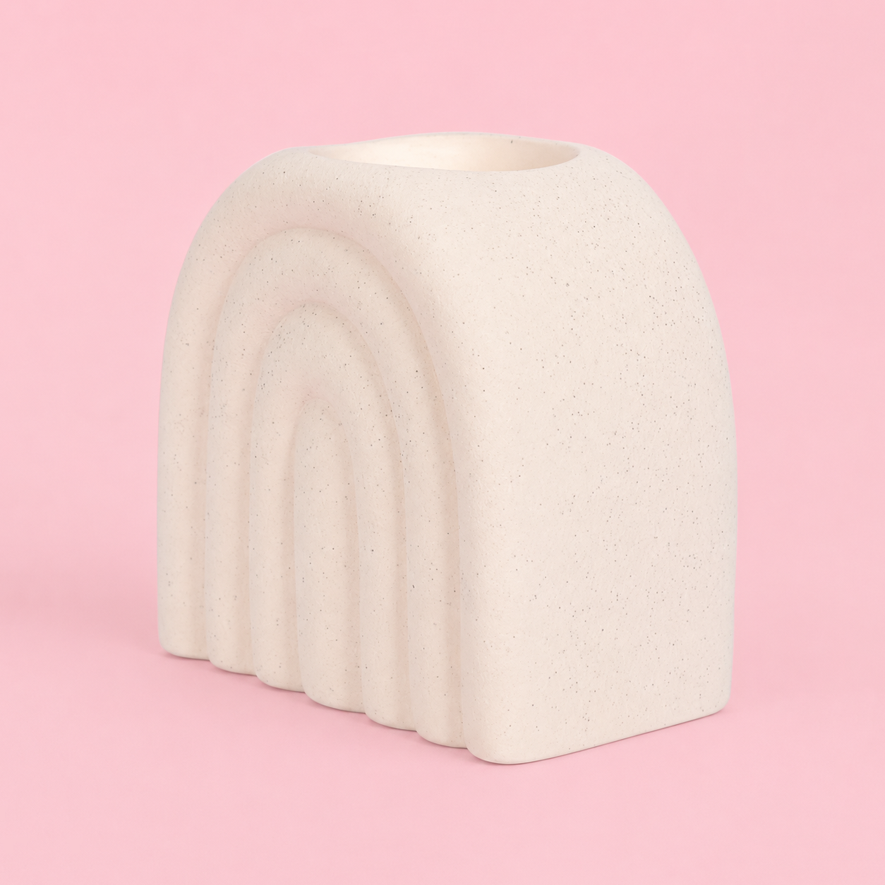 Cream Speckle Arch Tealight Wax Melt Warmer