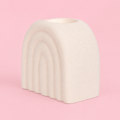 Cream Speckle Arch Tealight Wax Melt Warmer