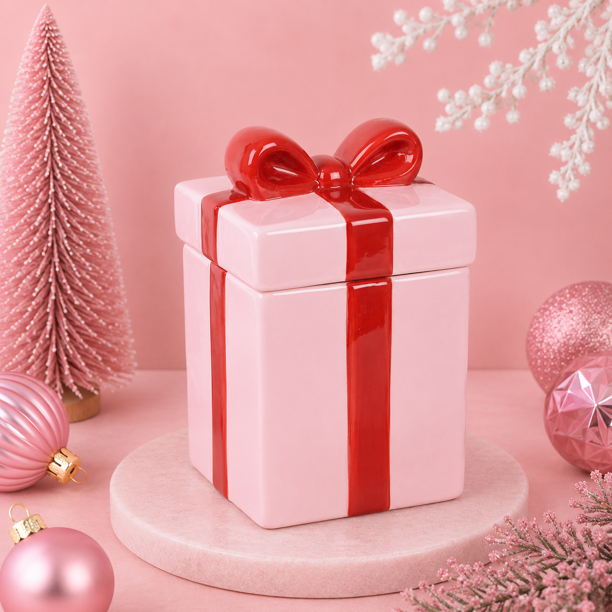 Pink Present Tealight Wax Melt Warmer