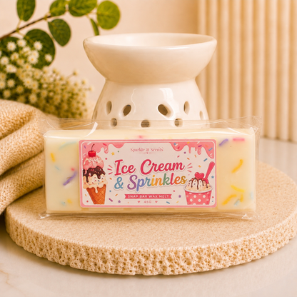 Ice Cream & Sprinkles Snap Bar Wax Melt