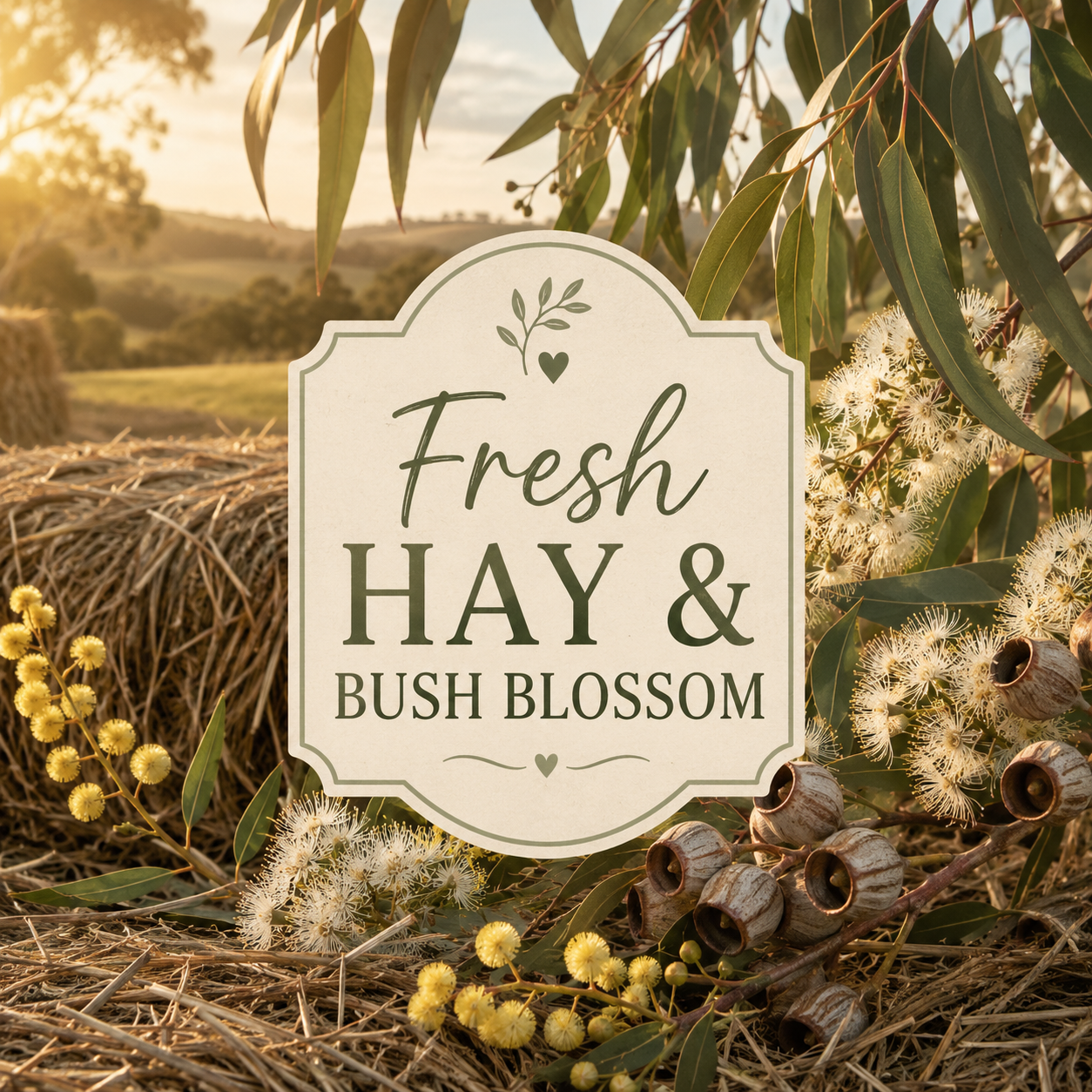 Fresh Hay & Bush Blossom Type Clamshell Wax Melt