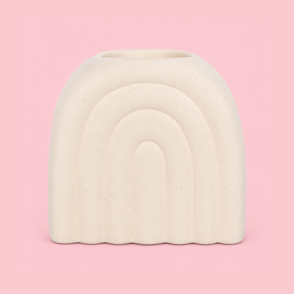 Cream Speckle Arch Tealight Wax Melt Warmer