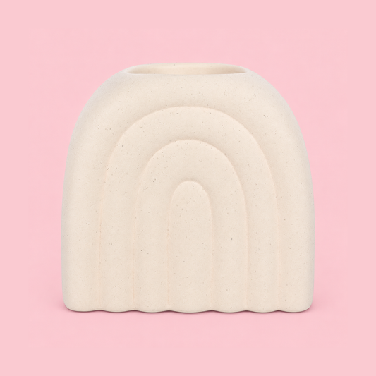 Cream Speckle Arch Tealight Wax Melt Warmer