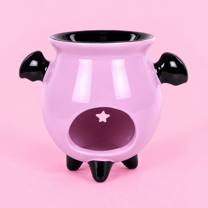 Pastel Bat Brew Cauldron Tealight Wax Melt Warmer
