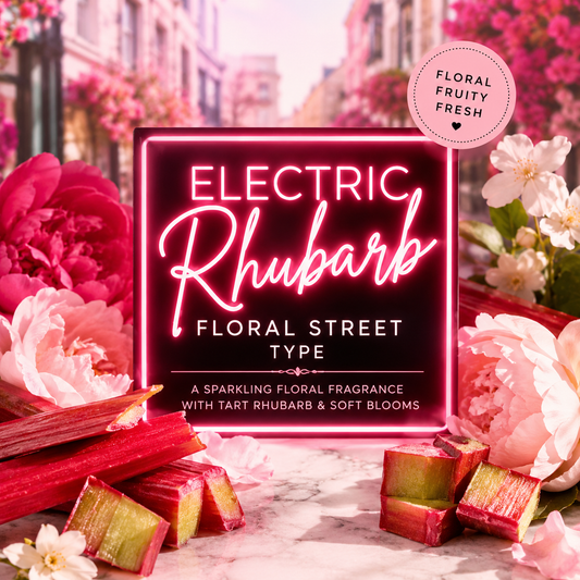 Electric Rhubarb Floral Street Type Clamshell Wax Melt