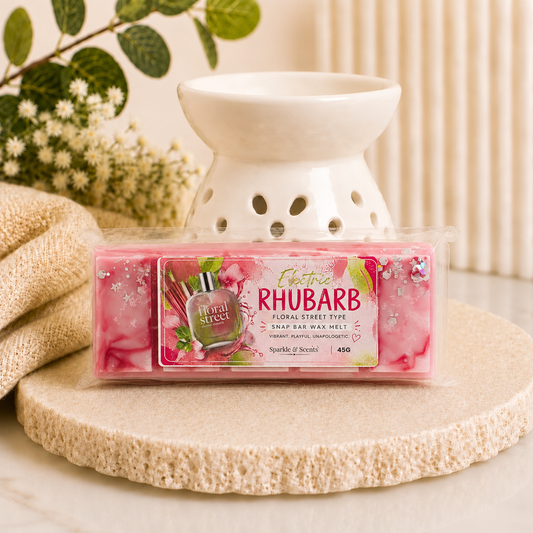 Electric Rhubarb Floral Street Type Snap Bar Wax Melt