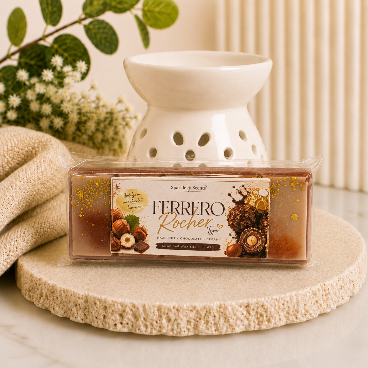Ferrero Rocher Type Snap Bar Wax Melt