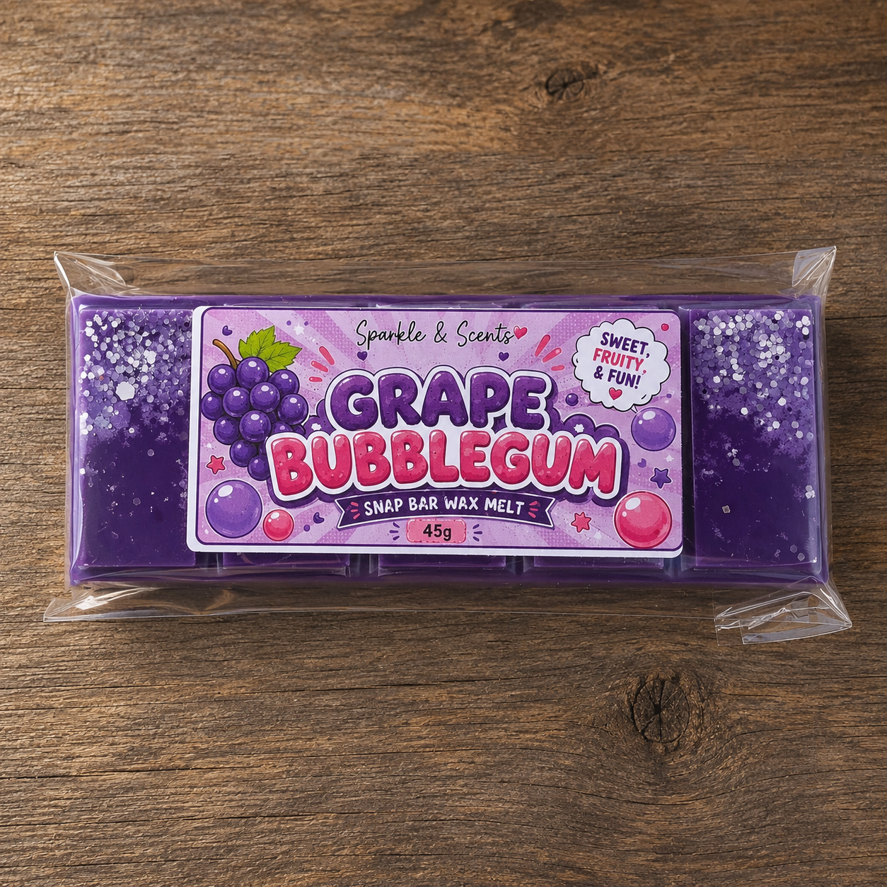 Grape Bubblegum Snap Bar Wax Melt