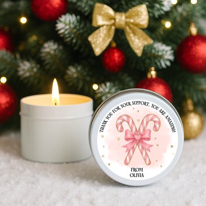 Staff, Work Colleague Thank you Candle Tins