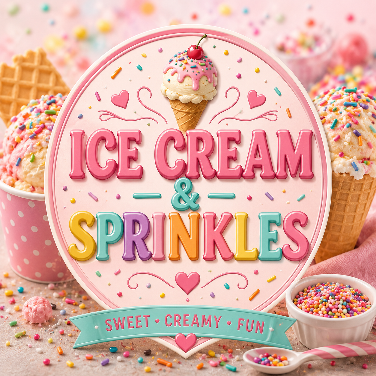 Ice Cream & Sprinkles Clamshell Wax Melt