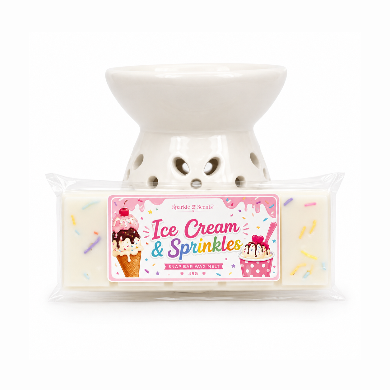 Ice Cream & Sprinkles Snap Bar Wax Melt