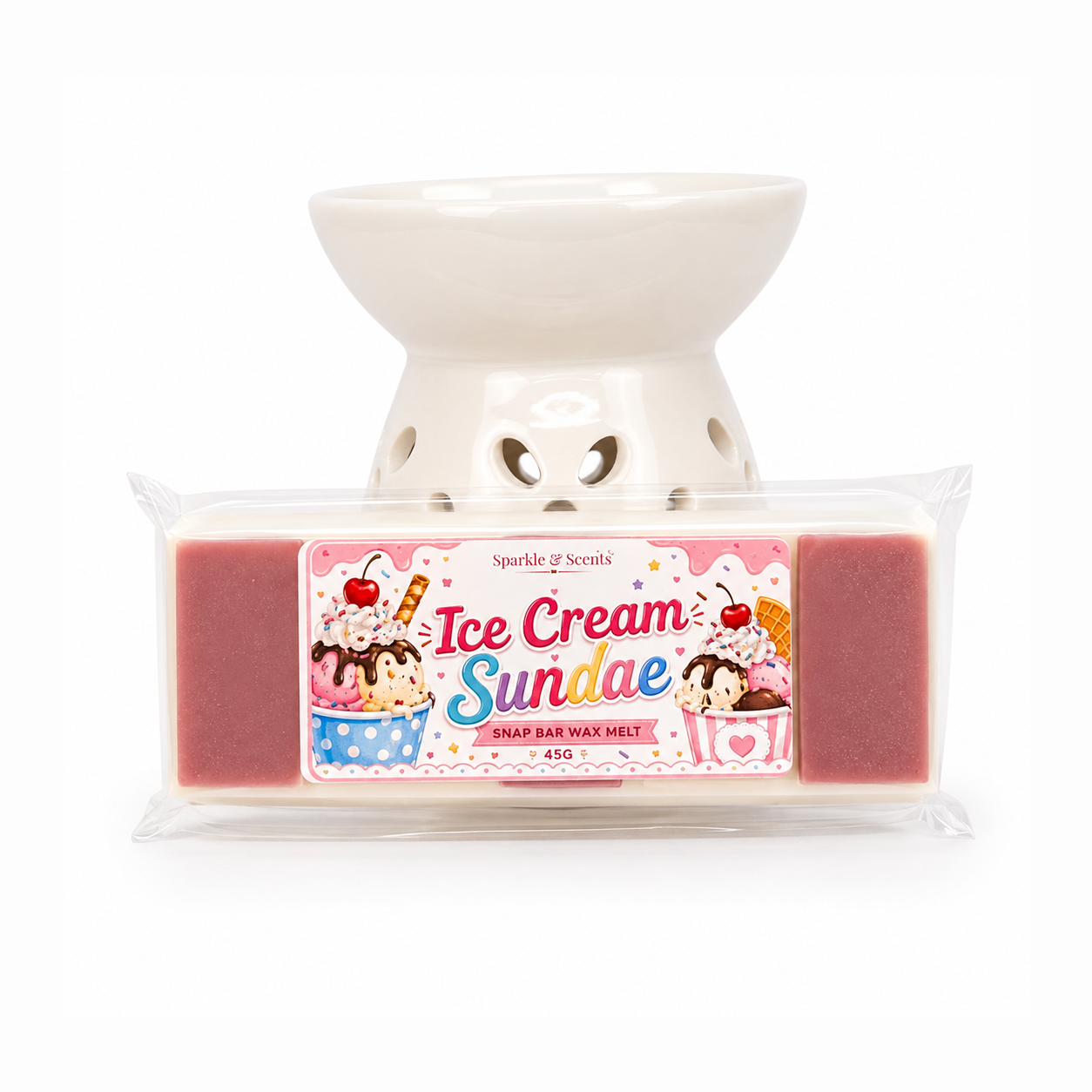 Ice Cream Sundae Snap Bar Wax Melt