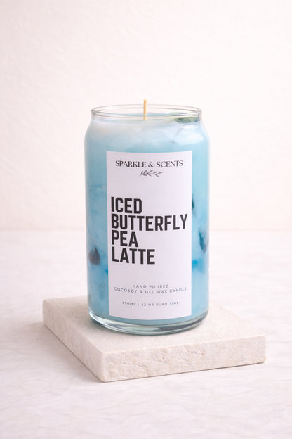 Iced Butterfly Pea Latte Candle