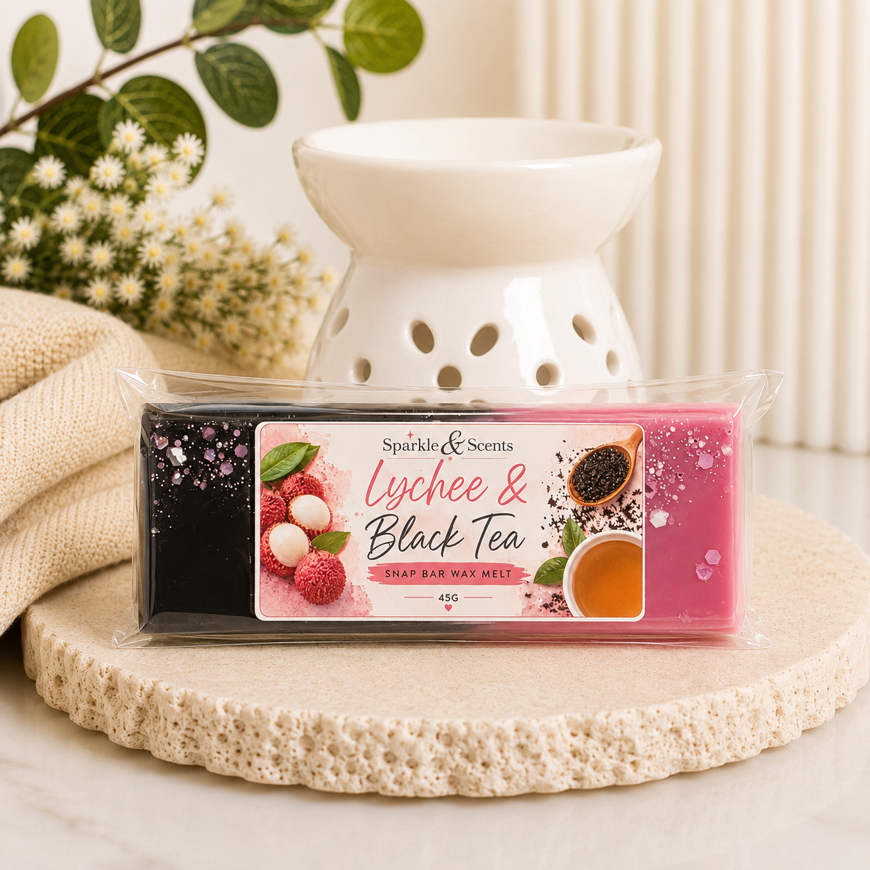 Lychee & Black Tea Snap Bar Wax Melt