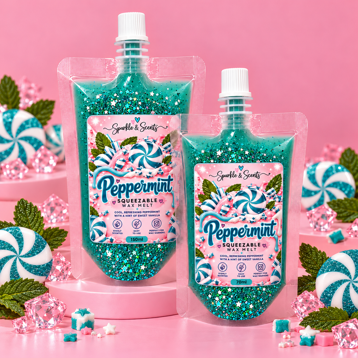 Peppermint Squeezable Wax Melt 150ML