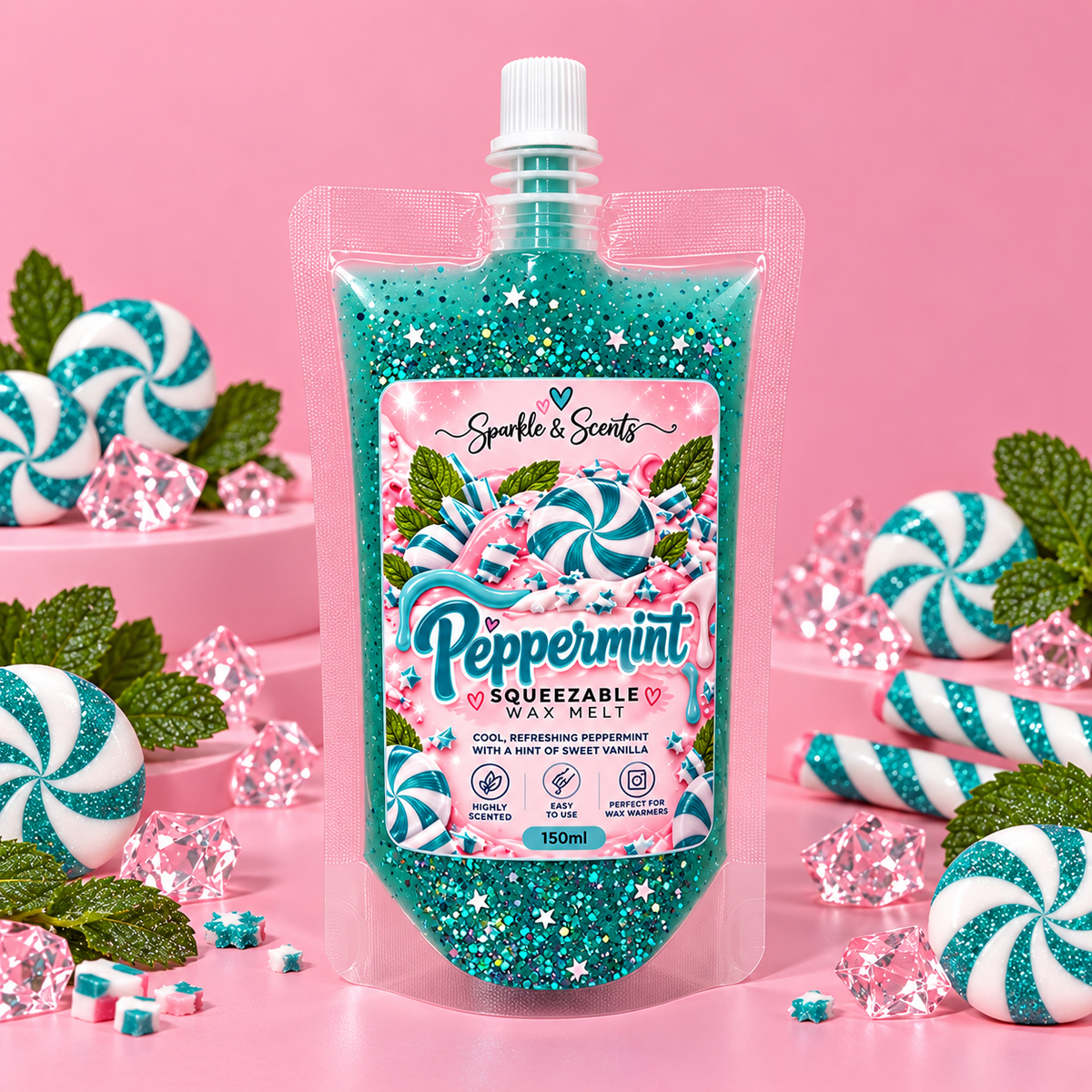 Peppermint Squeezable Wax Melt 150ML